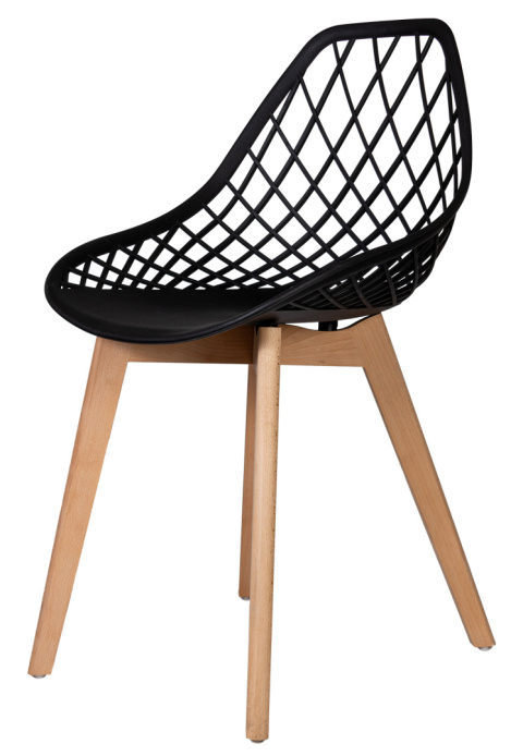 Krzesło Skandynawskie Nido Czarne