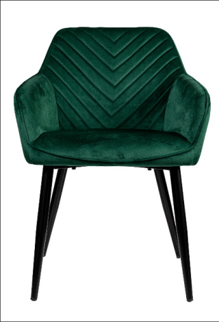 Krzesło Tapicerowane Zenith Butelkowa Zieleń