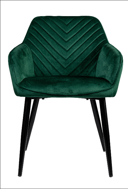Krzesło Tapicerowane Zenith Butelkowa Zieleń