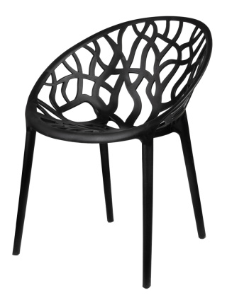 Krzesło plastikowe Gaia Czarne