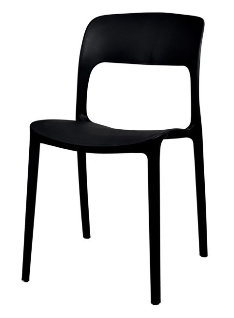 Krzesło plastikowe Mono Czarne