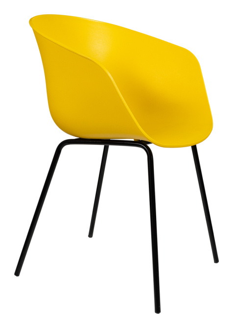 Krzesło plastikowe Solaris Żółte