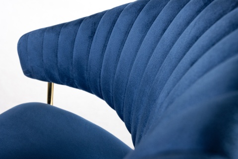 Krzesło tapicerowane Velora Niebieskie