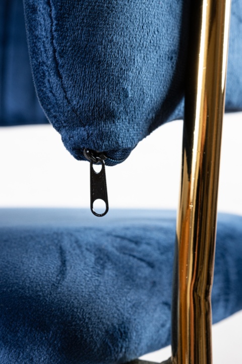 Krzesło tapicerowane Velora Niebieskie