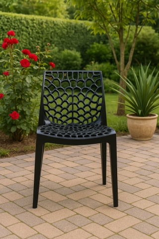 Krzesło Plastikowe Fracta Czarne