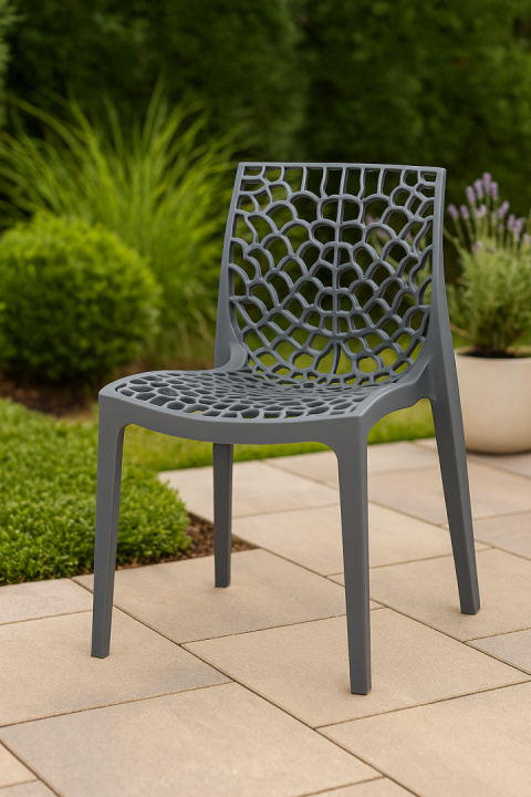 Krzesło Plastikowe Fracta Szare