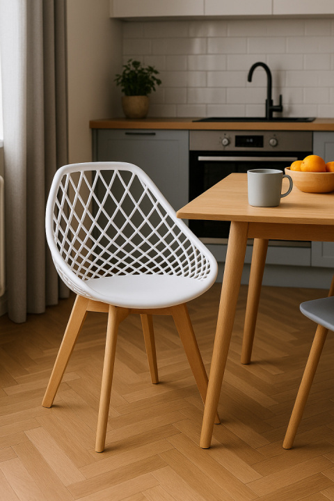 Krzesło Skandynawskie Nido Białe