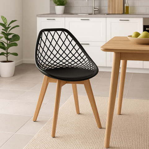 Krzesło Skandynawskie Nido Czarne