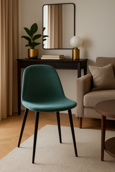 Krzesło Tapicerowane Harmony Niebieskie