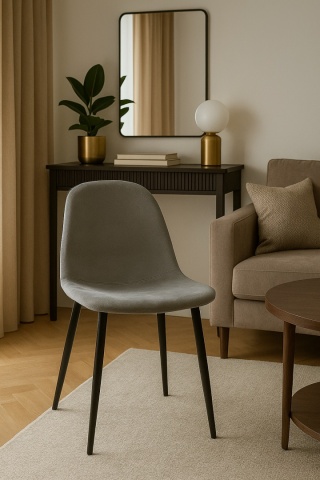 Krzesło Tapicerowane Harmony Szare