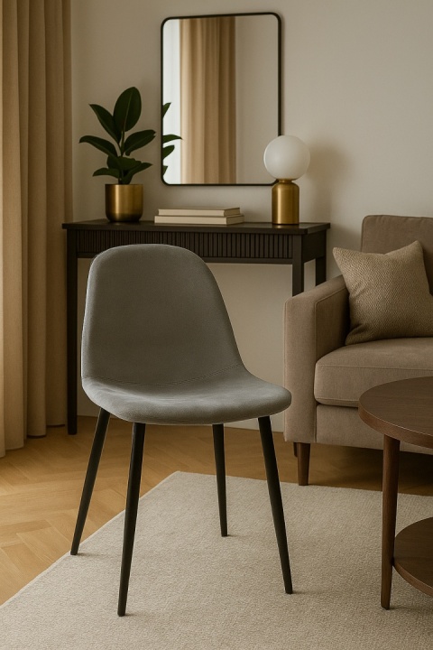 Krzesło Tapicerowane Harmony Szare