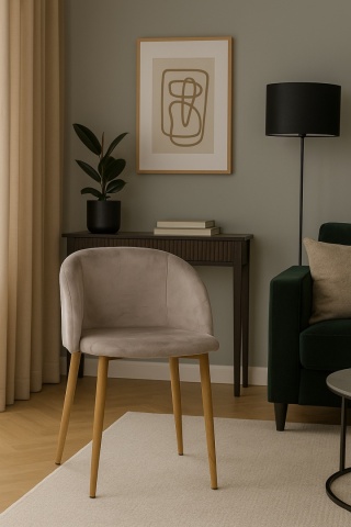 Krzesło Tapicerowane Orion Szare