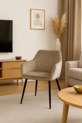 Krzesło Tapicerowane Serenity Szare