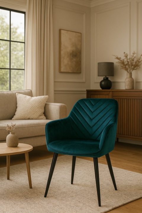 Krzesło Tapicerowane Zenith Niebieski