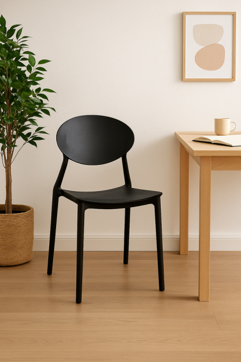 Krzesło plastikowe Luno Czarne