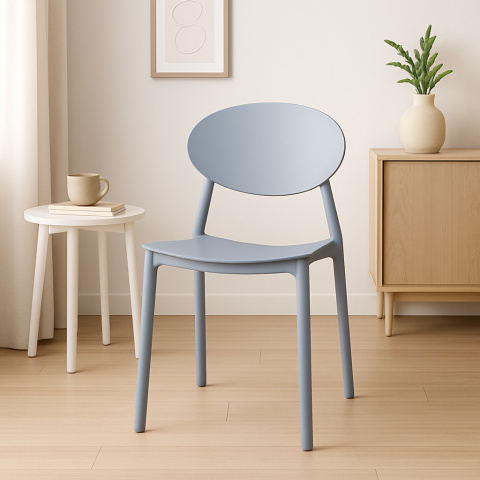 Krzesło plastikowe Luno Szare