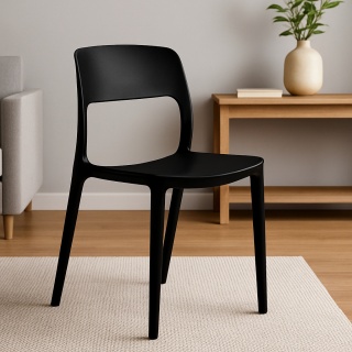 Krzesło plastikowe Mono Czarne