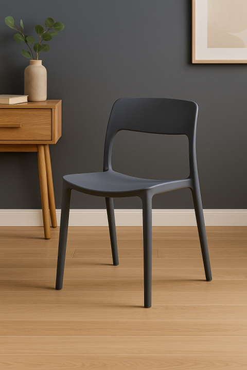 Krzesło plastikowe Mono Szare