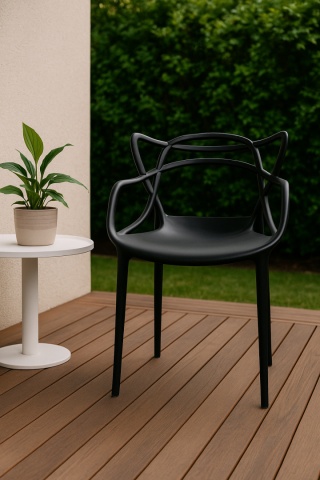 Krzesło plastikowe Nexus Czarne