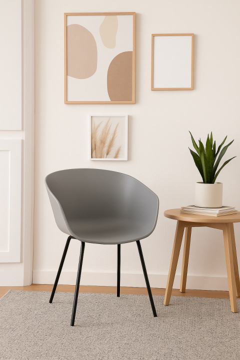 Krzesło plastikowe Solaris Szare