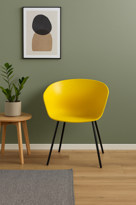 Krzesło plastikowe Solaris Żółte