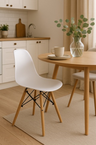 Krzesło skandynawskie Ember Białe