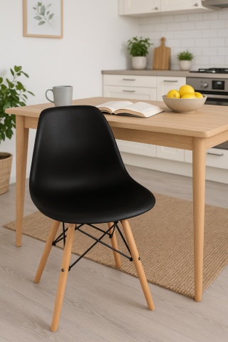 Krzesło skandynawskie Ember Czarne