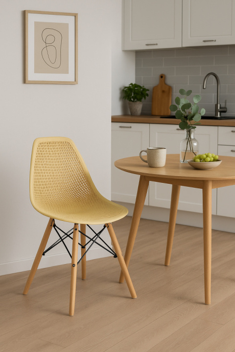 Krzesło skandynawskie Nordy Beżowe